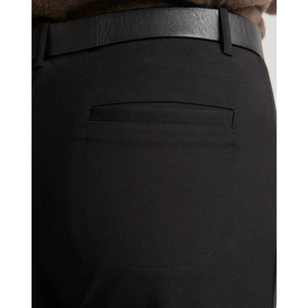 Quince Ultra-Stretch Ponte Straight Leg 4-Pocket Pant Small Inseam 30 Black New - Picture 5 of 5